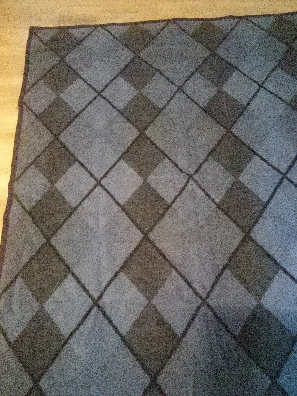 Biederlack Argyle Blues Blanket